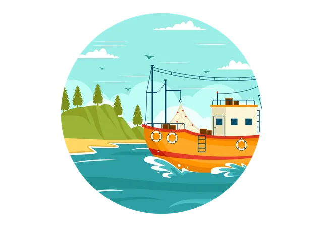 Fishing Boat  Illustration