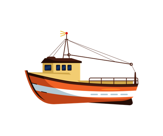 Fishing boat  イラスト