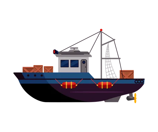 Fishing boat  Illustration