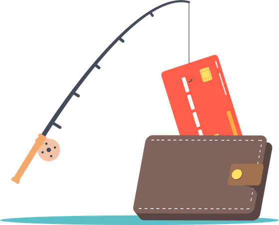 Fishing credit card details  일러스트레이션