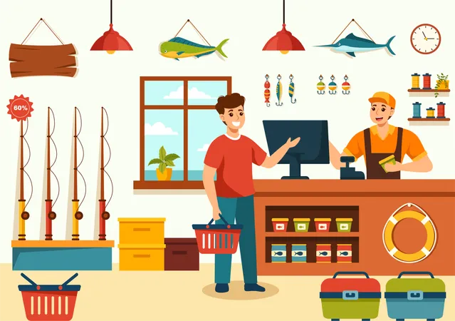 Fishing Shop  Illustration