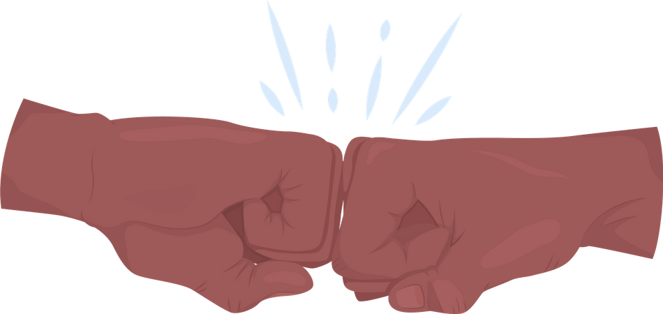 Fist Bump Gesture  Illustration