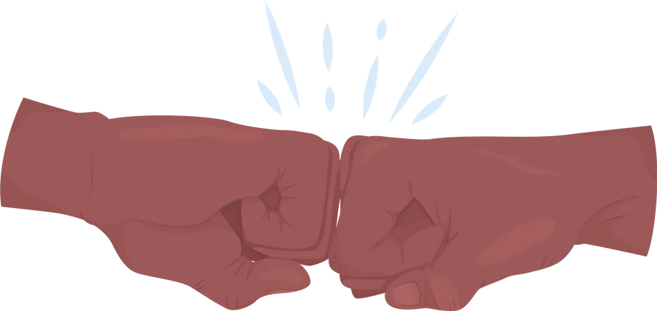 Fist Bump Gesture  Illustration