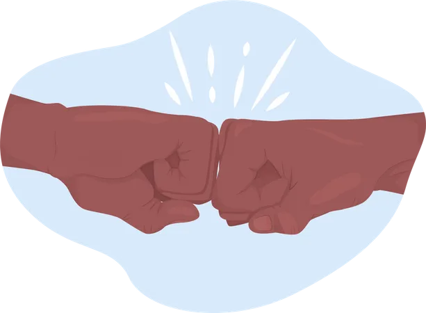 Fist Bump Gesture  Illustration