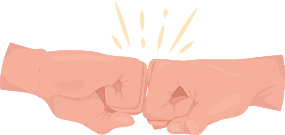 Fist Bump Gesture  イラスト