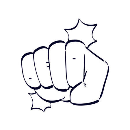 Fist Bump Hand Gesture  Illustration