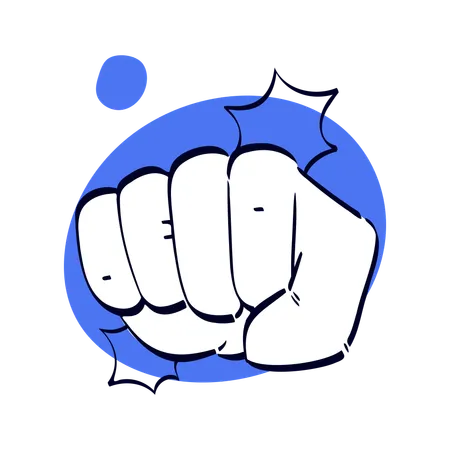 Fist Bump Hand Gesture  Illustration