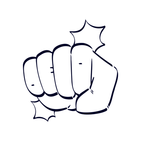 Fist Bump Hand Gesture  イラスト