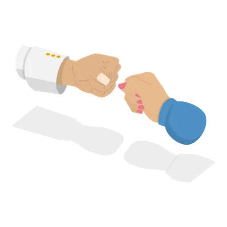 Fist bump  Illustration