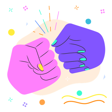 Fist Greeting  Illustration