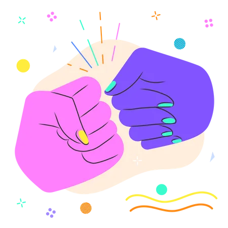 Fist Greeting Illustration