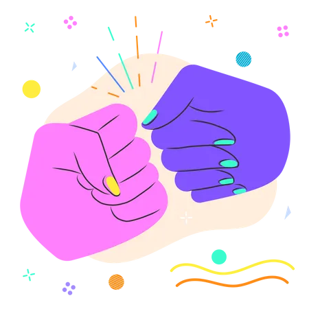 Fist Greeting  Illustration