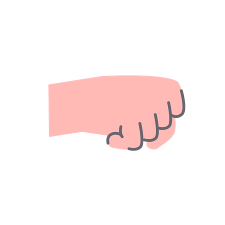 Fist hand gesture  Illustration