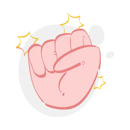 Fist Hand Gesture  Illustration