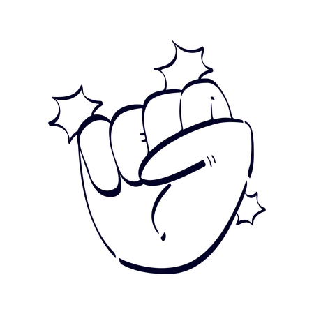 Fist Hand Gesture  Illustration