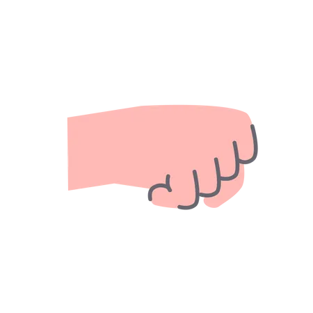 Fist hand gesture  Illustration