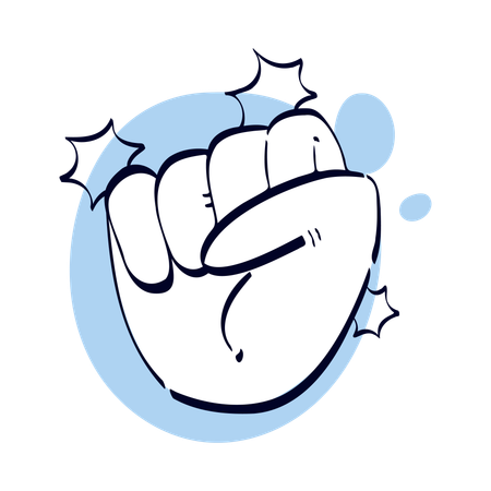 Fist Hand Gesture  イラスト