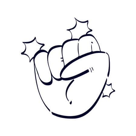 Fist Hand Gesture  イラスト