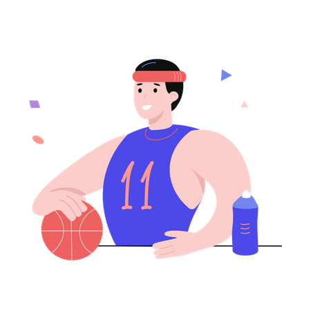 Fit basketball player  Illustration