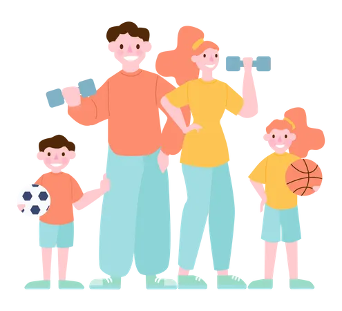 Fit Family  Illustration