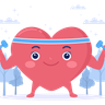 heart workout illustration