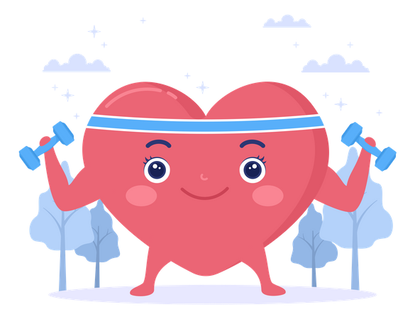 Fit Heart  Illustration