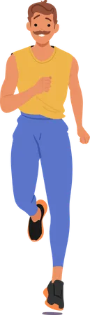 Fit Male Jogging  Illustration