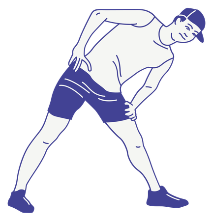 Homem em forma se exercitando  Ilustração