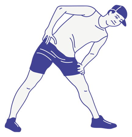 Fit man exercising  Illustration