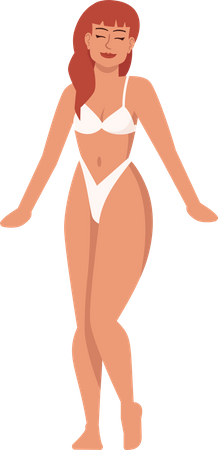 Fit Woman in bikini Illustration
