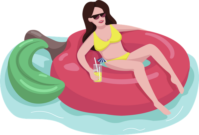 Fit woman in sunglasses  Illustration