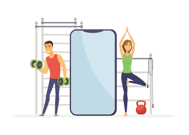 Fitness app Illustration