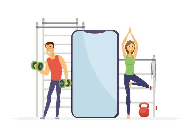 Fitness app Illustration