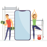 illustrations of fitness app