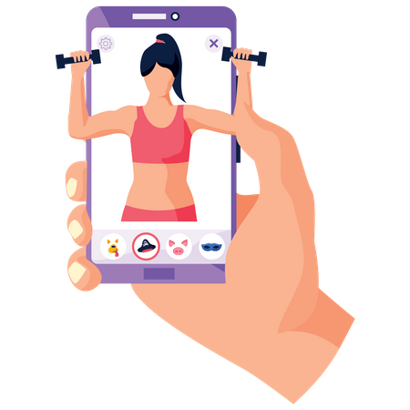 Fitness App  Illustration