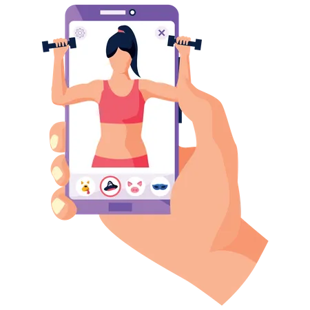 Fitness App  Illustration