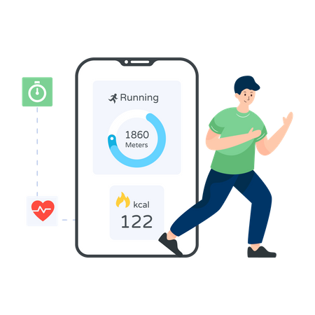 Fitness App  Illustration