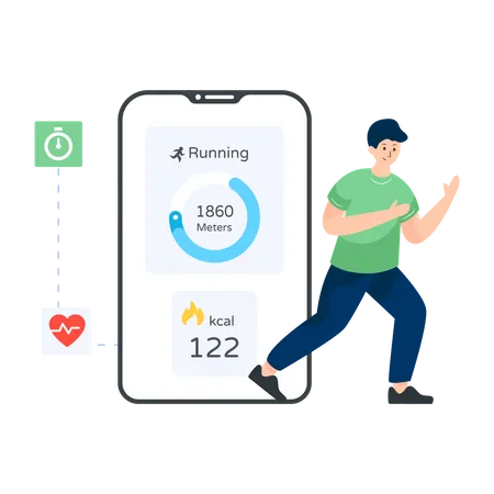 Fitness App  Illustration