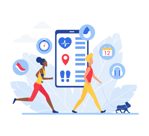 Fitness app  Illustration