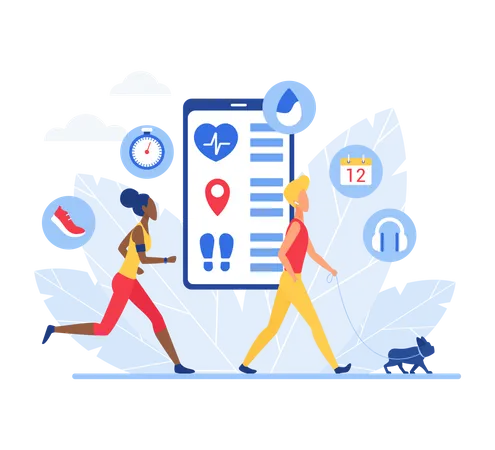 Fitness app  Illustration