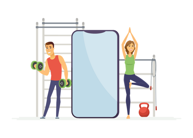 Fitness app  Illustration