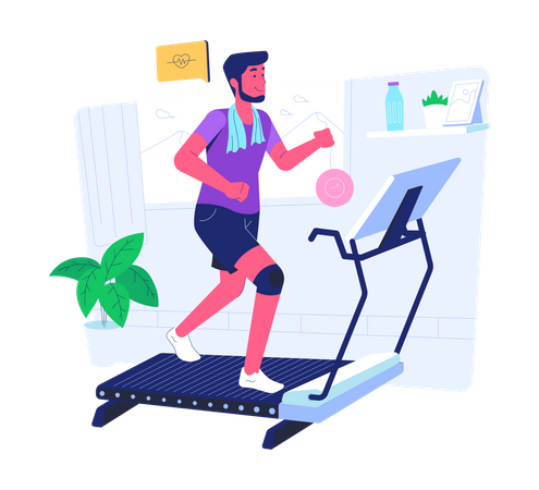 Fitness at Home  Illustration