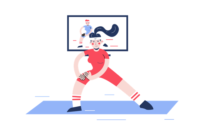 Fitness at home  Illustration