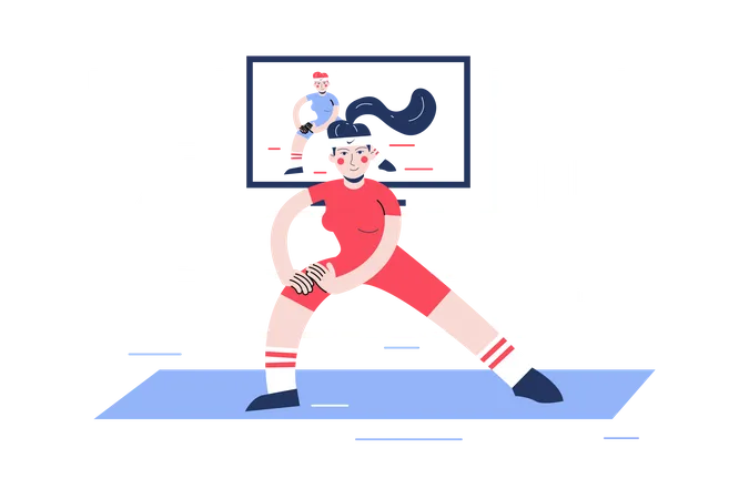 Fitness at home  Illustration