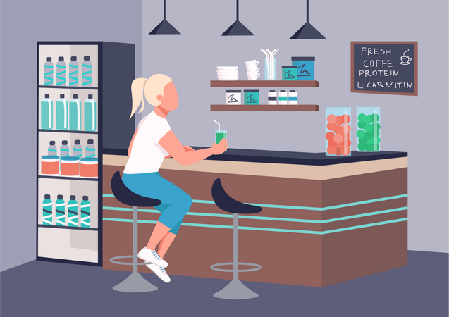 Fitness bar  Illustration