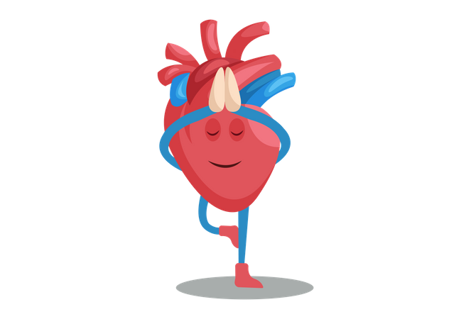 Fitness benefit to heart Illustration