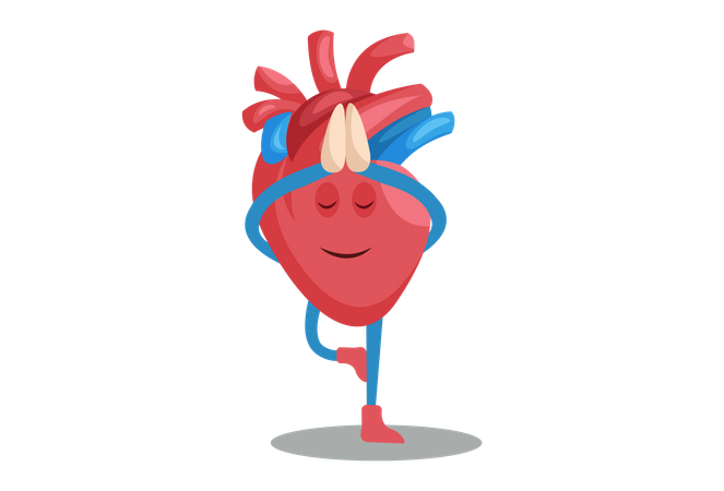 Fitness benefit to heart  Illustration