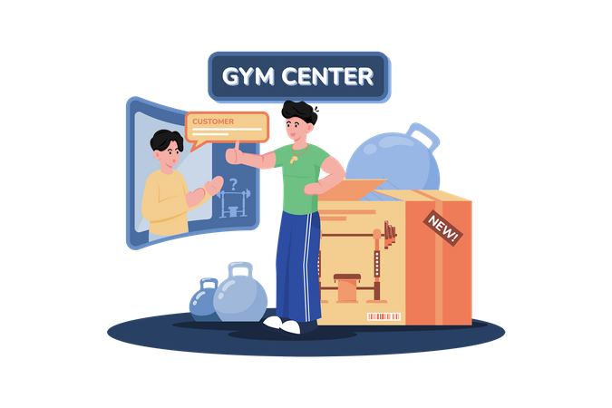 Fitness center seeking feedback from guests to improve their experience  Illustration