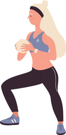 Fitness Coach doing workout  Illustration