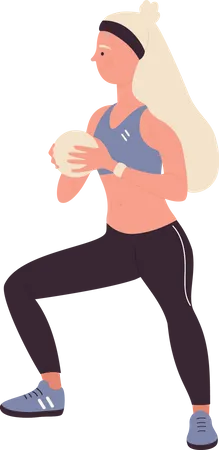 Fitness Coach doing workout  Illustration